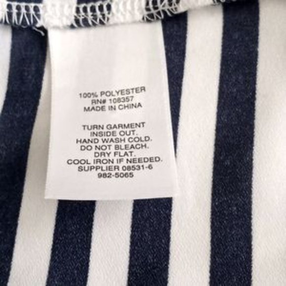 A.N.A. Women's Sheer Stripe Blouse - 2x - Blue/White - Picture 7 of 7